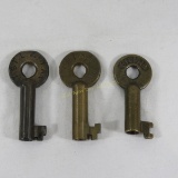 FRISCO, BN Inc & T STL&W RR Switch Keys