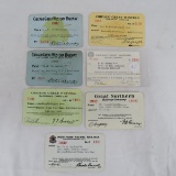 7 Vintage Railroad passes - Chicago Great Western