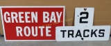 Green Bay Route & 2 Tracks sign