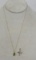 14kt necklace with diamond cross & citrine pendant