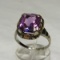 14kt white & yellow gold amethyst ring