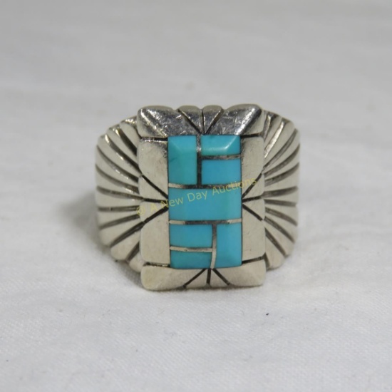 C. Benally Sterling Silver and Turqouise ring
