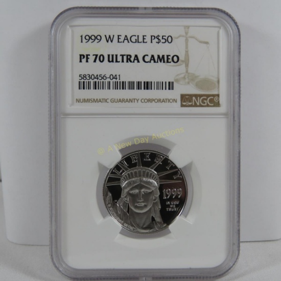 1999 W $50 Platinum Eagle NGC PF70 Ultra Cameo