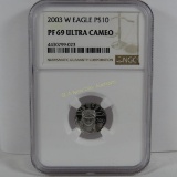 2003 W $10 Platinum Eagle NGC PF69 Ultra Cameo