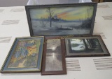 4 Framed Antique lithographs