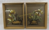 2 Floral Paintings signed Inez