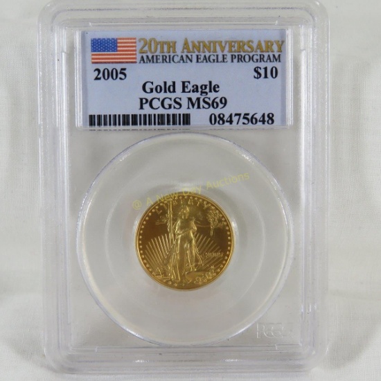 2005 $10 Gold Eagle PCGS graded MS69