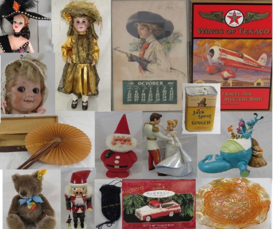 Antique Dolls, Disney, Steiff, Christmas & More
