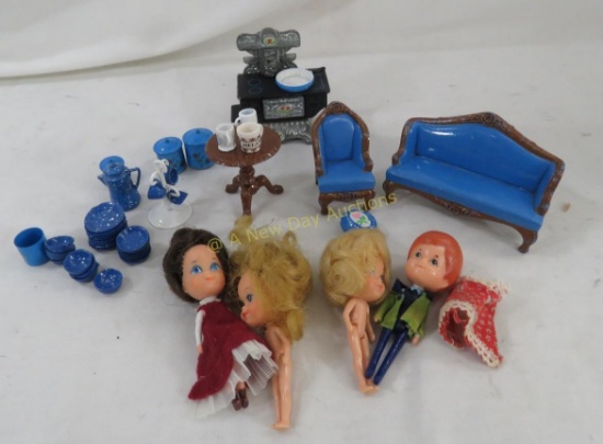 1980 Mattel The Littles doll, furniture & more