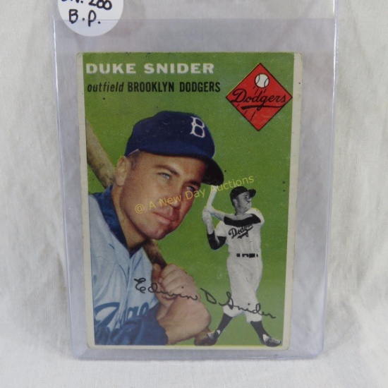 1954 Topps Duke Snider baseball card