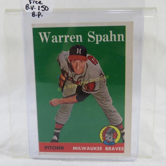 1958 Topps Warren Spahn baseball card
