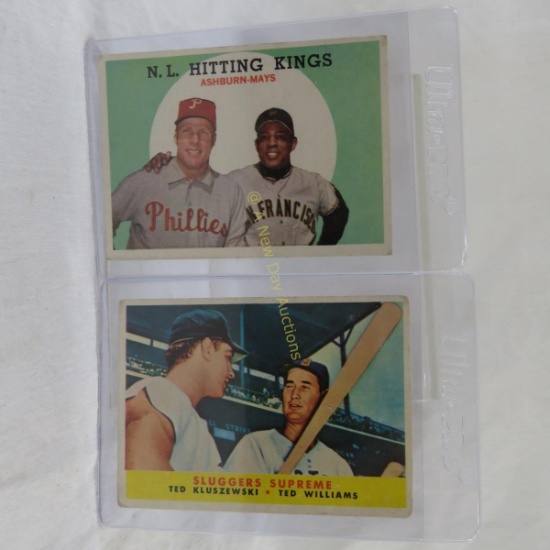 1958 to 1959 Hall of Famer baseball cards
