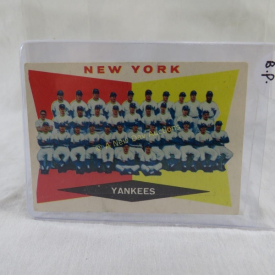 1960 Topps New York Yankees baseball card
