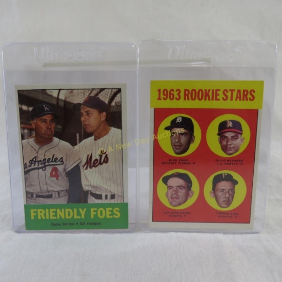 2 1963 Hall of Fame baseball cards
