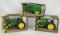3 ERTL John Deere tractors in boxes
