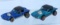 2 Hot Wheels Redlines Python- Aqua & Blue