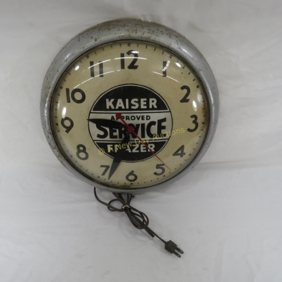 Kaiser-Frazer approved service gas station clock