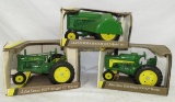 3 ERTL John Deere tractors in boxes