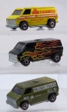 3 Hot Wheels Redline Vans-Super Van, Khaki Kooler