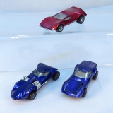 3 Hot Wheels Redlines - Tri-baby, Twinmill