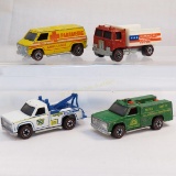 4 Hot Wheels Redlines- Ranger Rig, American Tipper