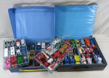 2 Matchbox 48 Car cases filled with diecast