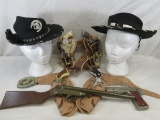 Roy Rogers and other cap guns, holsters, hats