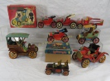 Vintage tin windup and friction cars