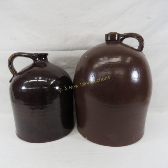 2 Albany Slip Stoneware Jugs