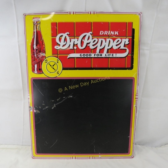 Dr. Pepper metal chalkboard sign