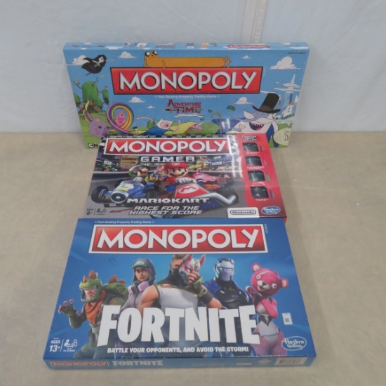 Fortnite, Mario Kart & Adventure Time Monopoly