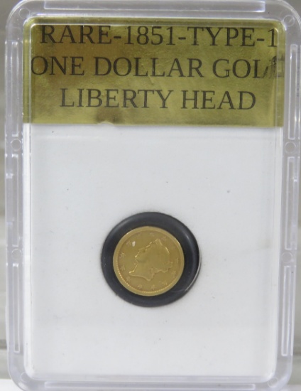 1851 $1 Type 1 Gold Liberty Head