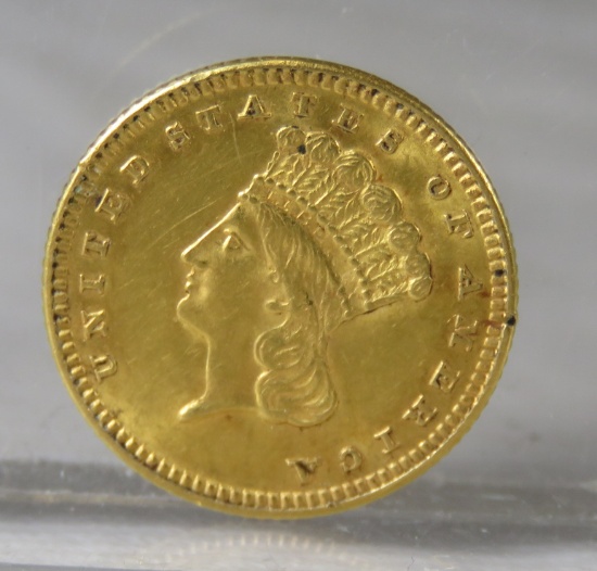 1888 $1 Type 3 Gold Princess Head AU