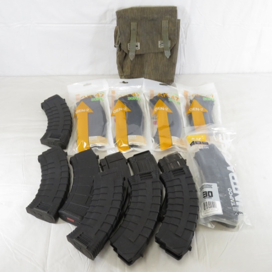 14 AK Magazines, and 1 double pouch