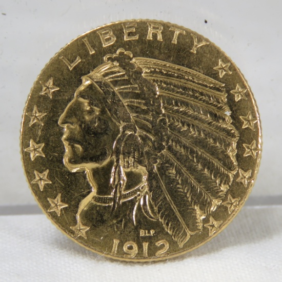 1912 $5 Gold Indian Head Half Eagle