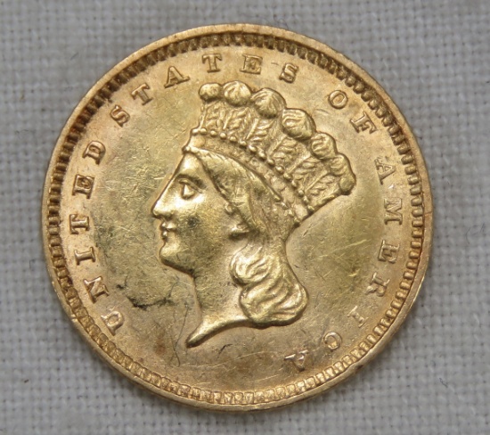 1856 $1 Gold Princess Head Type 3 AU