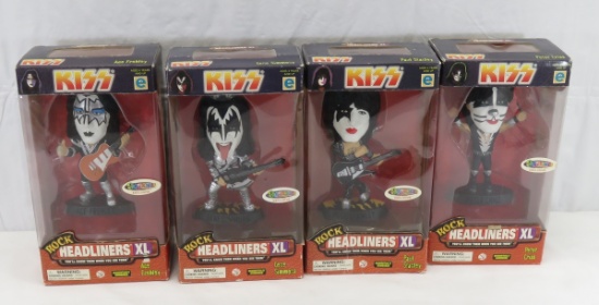 4 KISS Rock Headliners XL Figures in Boxes