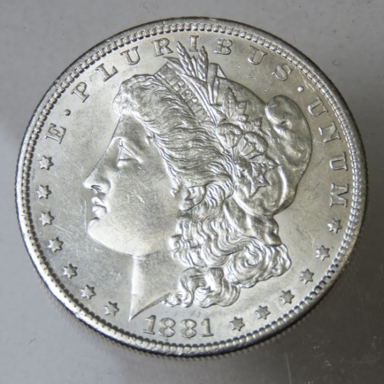 1881 S Morgan Silver Dollar BU