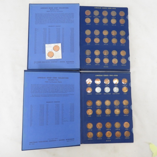 Lincoln Cent books 1909-1940& 1941- with key dates 1909S VDB, 1909S, 1914D, 1931S