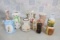 9 Old Pottery Vases, Mug & Covered Jar