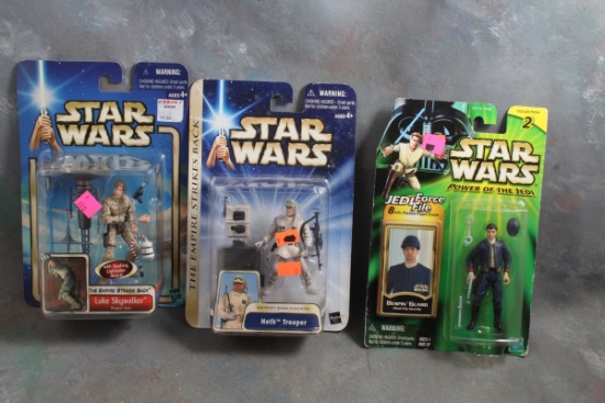 3 Hasbro Star Wars Figures NIP 2000
