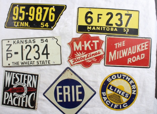8 1950s Post Cereal Railroad & Bike License