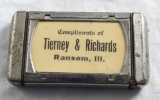 Antique Advertising Match Safe