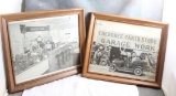 2 Antique Framed Photos Cherokee Garage