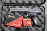 Crosman 150 Nickel 22 Cal Air Pistol w/case