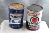 Havoline Motor Oil & Champlin S-3 Oil Can