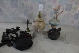 Mixed Lot Stoneware Lamp, Japan Redware Tea