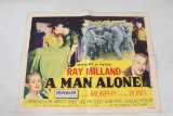 1955 Movie Lobby Poster A MAN ALONE