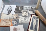 Antique Photo Lot Nudes, Don Eagle Wrestler