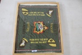 Framed Embroidery Vietnam U.S. Army Patches